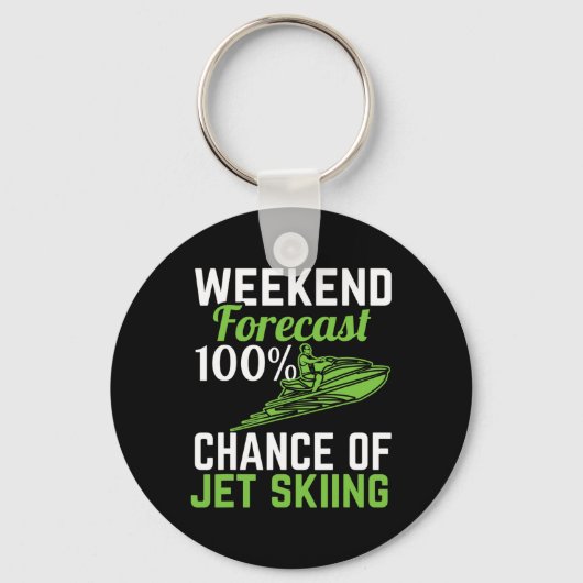 Weekendvoorspelling 100% Kans op Jetskiën Sleutelhanger (Voorkant)