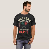 Weekendvoorspelling 100 Kans Op Pijlen Grappig T-shirt (Voorkant volledig)