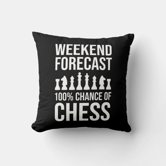 Weekendvoorspelling - 100% Kans op Schaken Kussen (Voorkant)