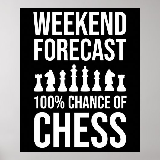 Weekendvoorspelling - 100% Kans op Schaken Poster (Voorkant)