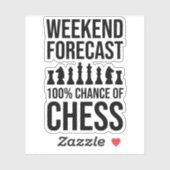 Weekendvoorspelling - 100% kans op schaken sticker (Vel)