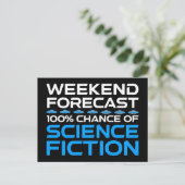 Weekendvoorspelling - 100% kans op sciencefiction briefkaart (Staand voorkant)