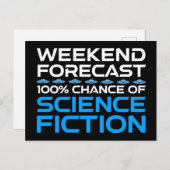Weekendvoorspelling - 100% kans op sciencefiction briefkaart (Voorkant / Achterkant)