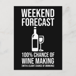 Weekendvoorspelling - 100% Kans op Wijn Maken Briefkaart