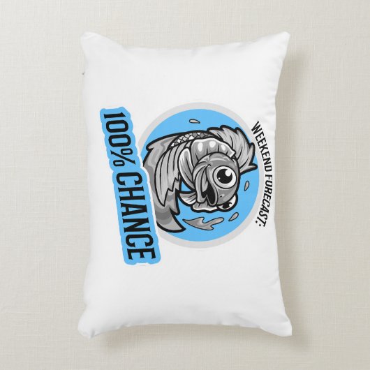 Weekendvoorspelling 100% kans T-shirt Accent Kussen (Voorkant(Verticaal))