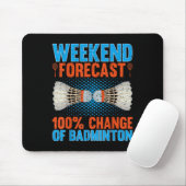 Weekendvoorspelling 100 procent kans op badminton muismat (Met muis)