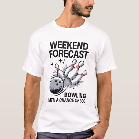 Weekendvoorspelling Bowlen met kans op 300 T-shirt (Voorkant)