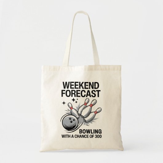 Weekendvoorspelling Bowlen met kans op 300 Tote Bag (Voorkant)