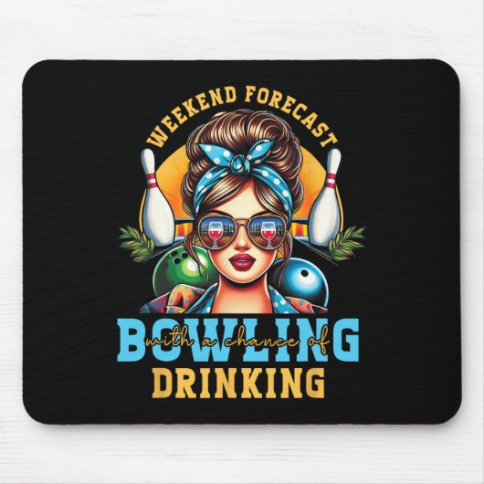 Weekendvoorspelling Bowling kans dat je rommelig D Muismat (Voorkant)