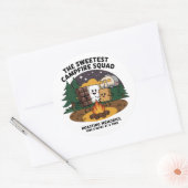 Weekendvoorspelling: Camping & Drink Ronde Sticker (Envelop)