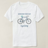 Weekendvoorspelling Fietsen T-shirt (Design voorkant)