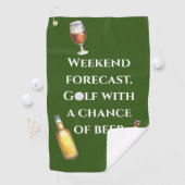 Weekendvoorspelling Golf met Kans op Bier Golfhanddoek (Insitu)