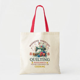 Weekendvoorspelling: Quilten zonder schoonmaak Tote Bag