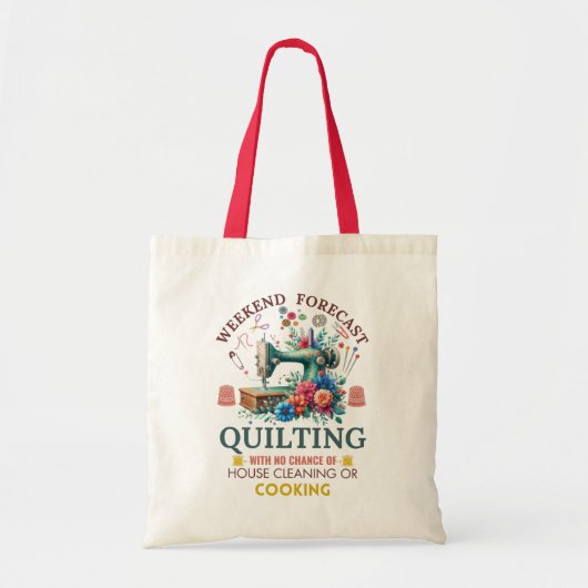 Weekendvoorspelling: Quilten zonder schoonmaak Tote Bag (Voorkant)