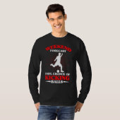 Weekendvoorspelling van het schoppen van de bal t-shirt (Voorkant volledig)