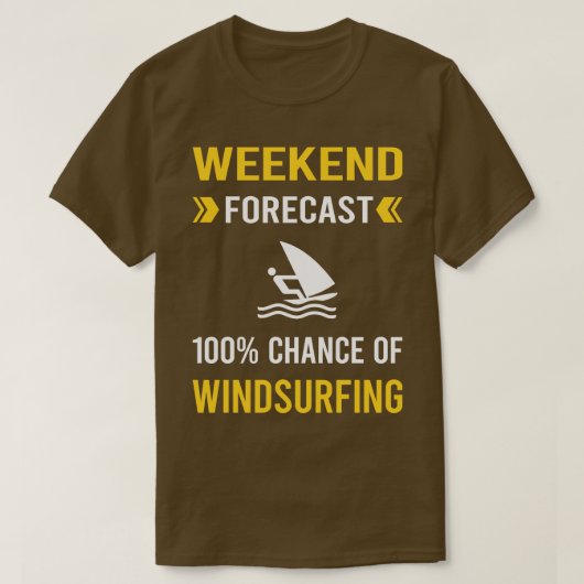 Weekendvoorspelling Windsurfen Windsurfer T-shirt (Design voorkant)