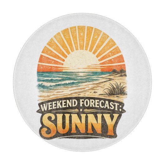 Weekendvoorspelling Zonnig Snijplank (Voorkant)