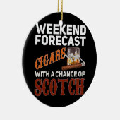 Weekendvoorspellingen voor varkens en Scotch Whisk Keramisch Ornament (Rechts)