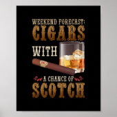 Weekendvoorspellingen voor varkens en Scotch Whisk Poster (Voorkant)