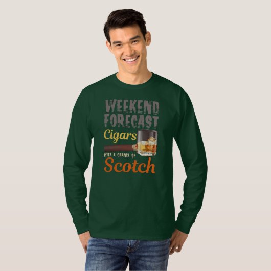 Weekendvoorspellingen voor varkens en Scotch Whisk T-shirt (Voorkant volledig)