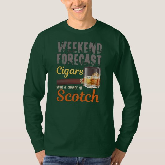 Weekendvoorspellingen voor varkens en Scotch Whisk T-shirt (Voorkant)