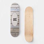Weekhout monogrammen persoonlijk skateboard (Voorkant)