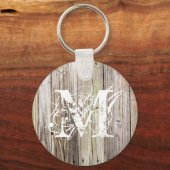 Weekhout monogrammen sleutelhanger (Voorkant)