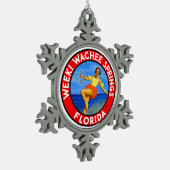 Weeki Wachee Springs Florida Water Skiing Ski Tin Sneeuwvlok Ornament (Links)