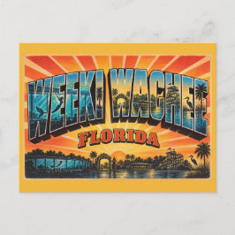 Weeki Wachee Springs Florida Zeemeisjes Show Retro Briefkaart