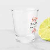 Weekjaar van het gepersonaliseerde meisje shot glas (Links)