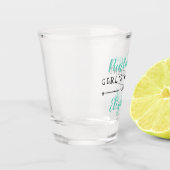 Weekjaar van het gepersonaliseerde meisje shot glas (Links)