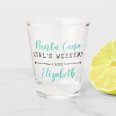 Weekjaar van het gepersonaliseerde meisje shot glas (Voorkant)