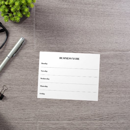 Weekkalender bedrijfsnaam notitieblok