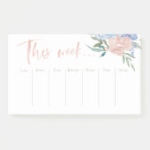 weekkalender voor waterverf bloem post-it® notes (Voorkant)