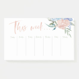 weekkalender voor waterverf bloem post-it® notes