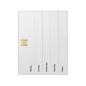 Weekkalender zakelijke logo notitieblok (Linkerzijde)