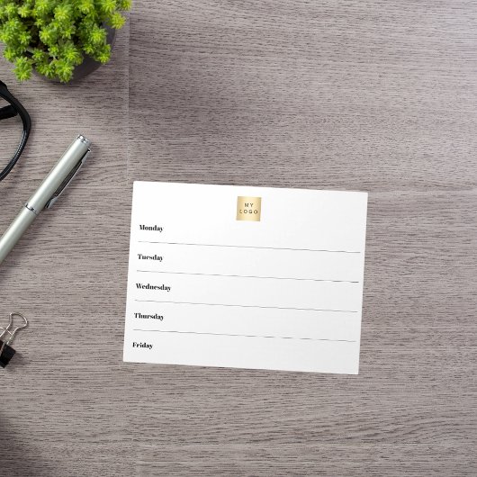 Weekkalender zakelijke logo notitieblok