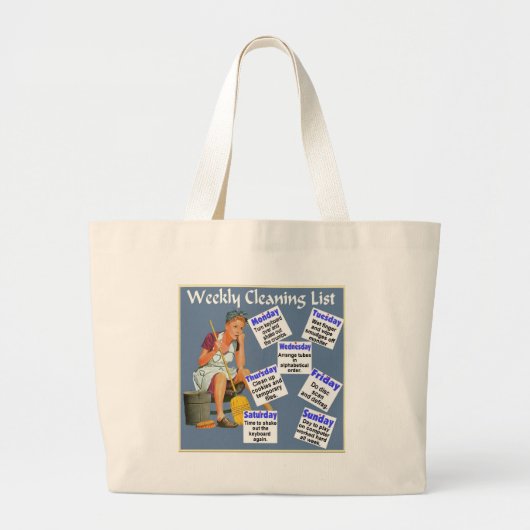 weeklijst grote tote bag (Voorkant)