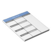 Weeklijst van maaltijdprep Planner Notitieblok (Schuin)