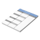 Weeklijst van maaltijdprep Planner Notitieblok (Linkerzijde)