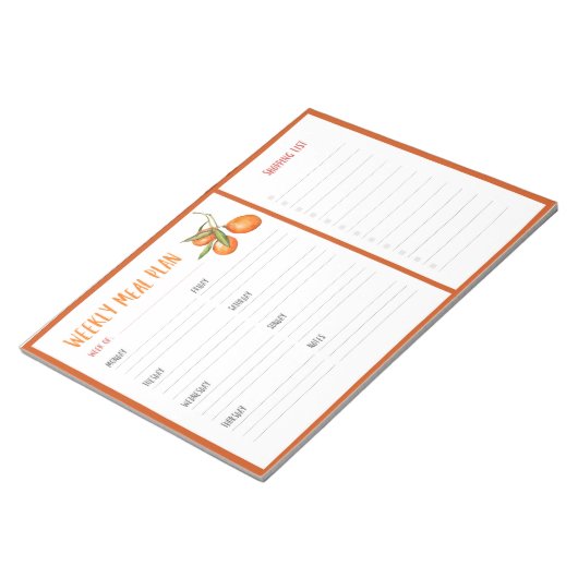 Weeklijst van weekmakers notitieblok (Schuin)