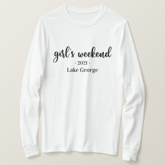 Weeklocatie van scriptmeisje en jaar T-shirt (Design voorkant)