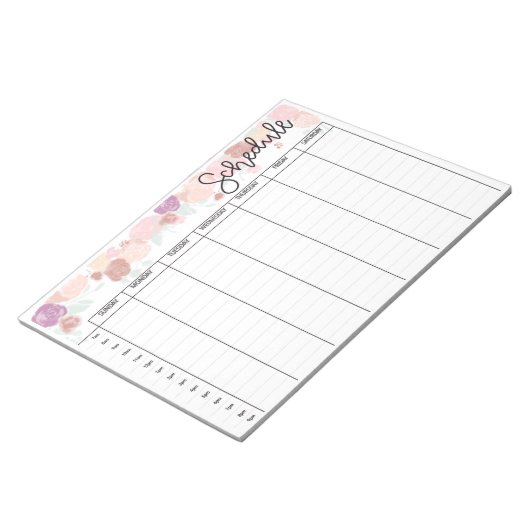 Weekly Blank Planner Notitieblok (Schuin)