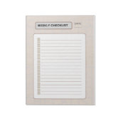 Weekly Checklist Planner  Notitieblok (Linkerzijde)