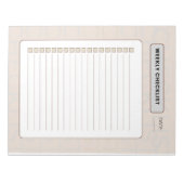 Weekly Checklist Planner  Notitieblok (Voorkant)