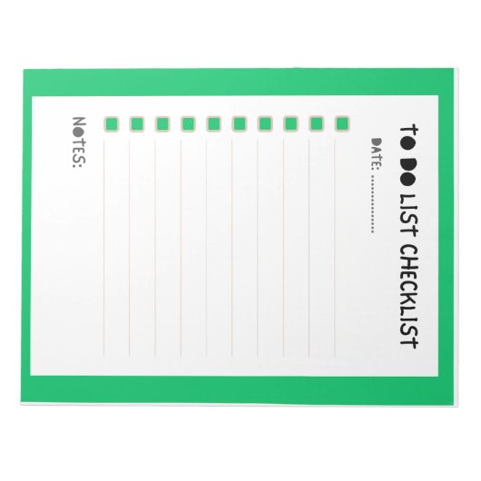 Weekly Checklist Planner Notitieblok (Voorkant)