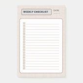 weekly checklist post-it® notes (Voorkant)