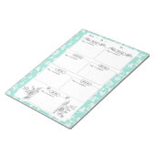 Weekly Gratitude Journal Blue Floral Notitieblok (Schuin)