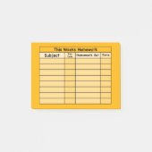 Weekly Homework Post-it Post-it® Notes (Voorkant)