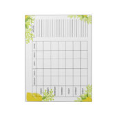 Weekly Meal Planner with Lemon Design Notitieblok (Linkerzijde)